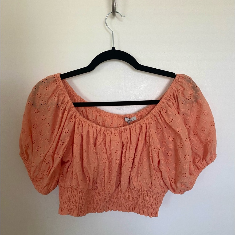 Floral Lace Print Crop Top